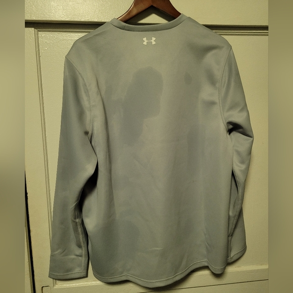 Under Armour Men's Rival Crew Long Sleeved Shirt Light Grey Size large - Picture 3 of 4